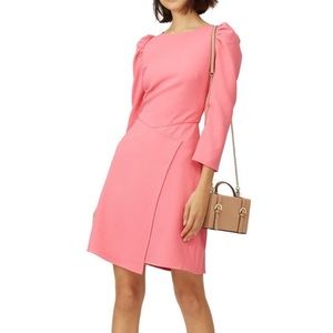Shoshanna Pink Uptown Puff Sleeve Dress sz6
